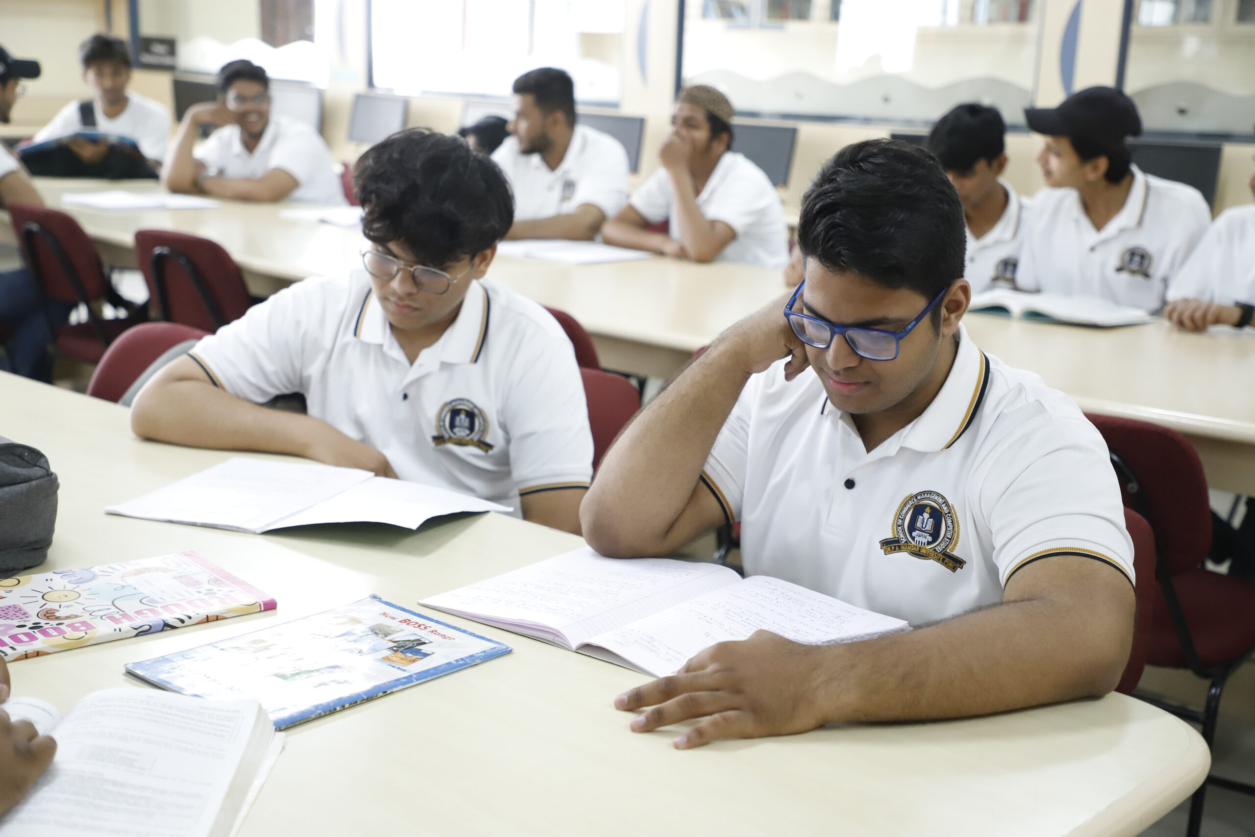 Students studying